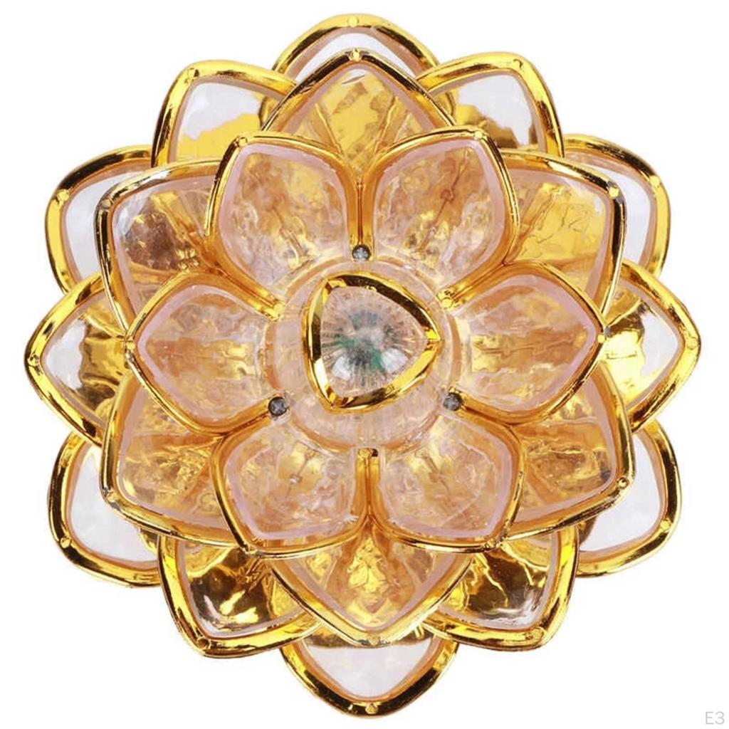 LED Lotus Buddhist Lights Color Changing Buddha Lamps Battery Operated Lamp Worship