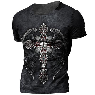 Summer T Shirt Men Jesus Graphic Oversized Clothes Casual O-neck Male Vintage Tshirt Kroshin 3d Print Tops Hip Hop Pullover