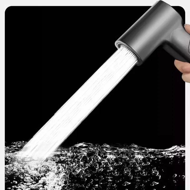 1 In 2 Out Flush Spray Gun Faucet Toilet Companion Bidet Booster Nozzle Bathroom Flush Gun High Pressure Household