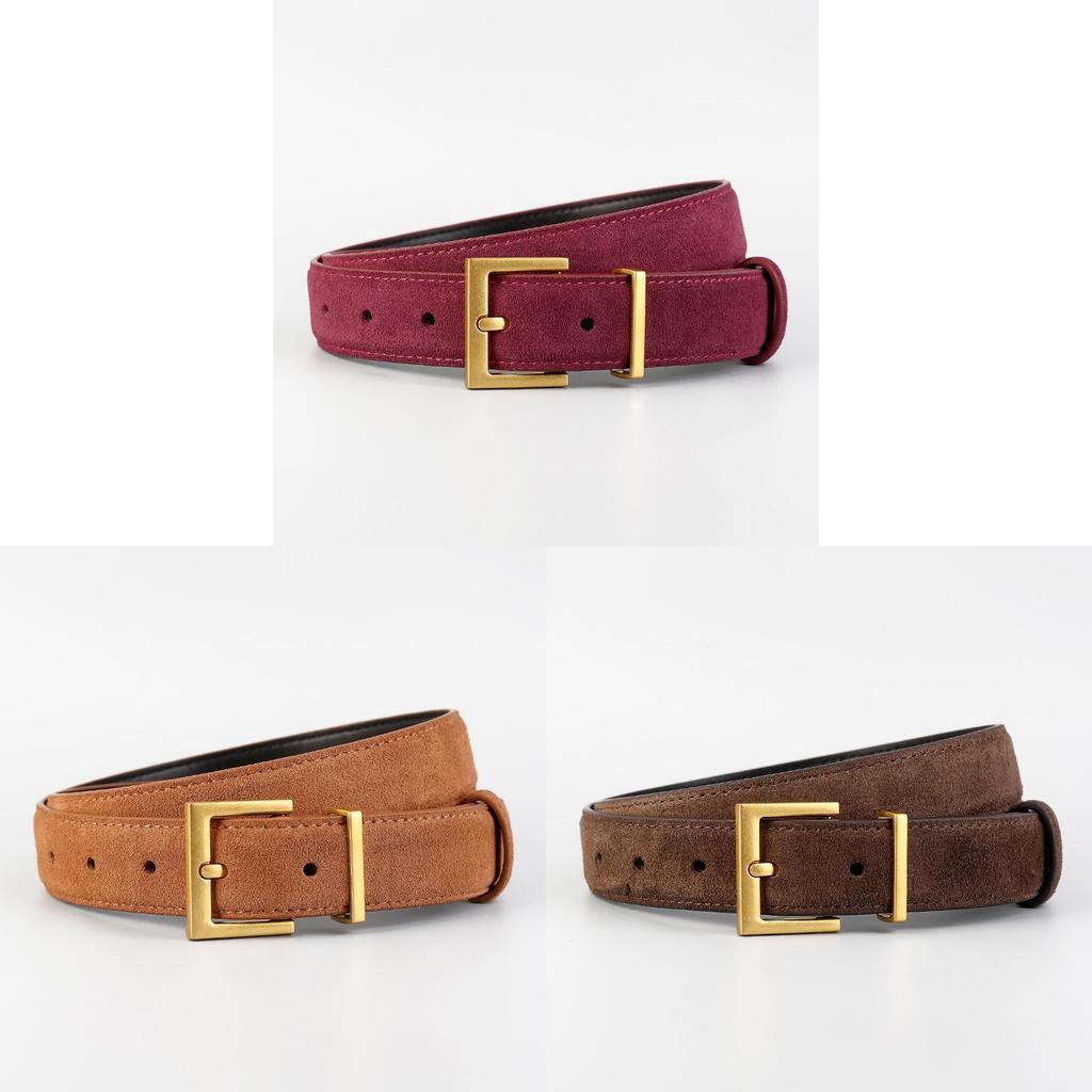Classic Leather Womens Belt With Pin Buckle For Casual And Business Wear