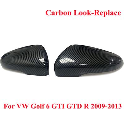 For VW Golf 6 MK6 GTI GTD R 2009-2014 Pair Car Side Rearview Mirror Cover Cap Rear View Mirror Housing Cover Car Accessories