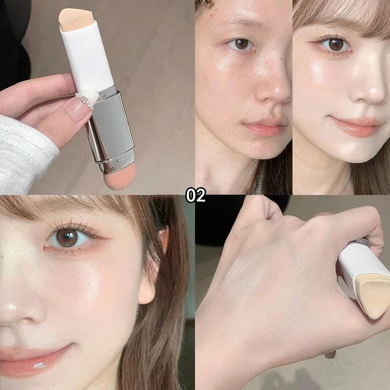 Lazy Girl Foundation Stick Natural Matte Dual-Ended with Brush Smooth Application Easy To Blend Natural-Looking Lightweight and Concealing Base Makeup
