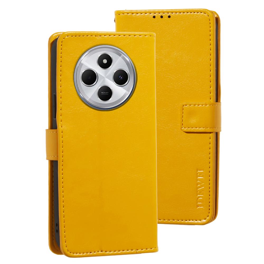 IDEWEI For Xiaomi Poco C75 4G/Redmi 14R 5G/14C 4G Stand Case Crazy Horse Texture Leather Phone Cover