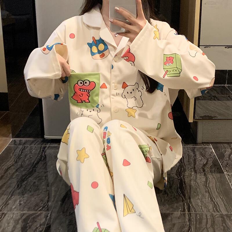 Women's Cute Cartoon Long-Sleeve Pajama Set