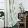 Jingga Cotton Linen Geometric Blackout Grommet Curtain