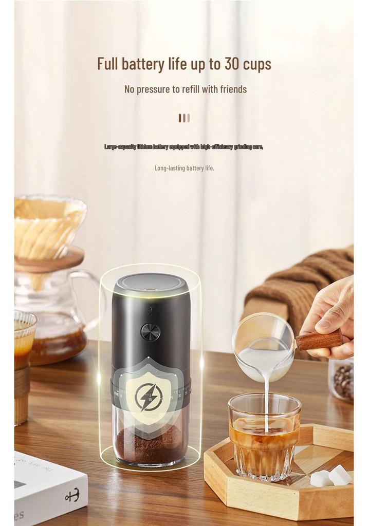 Portable USB-Charged Electric Coffee Grinder