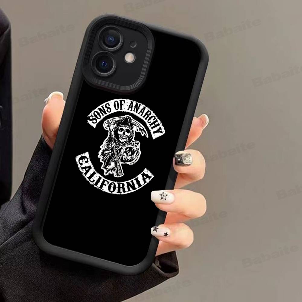 Custodia per Telefono TV Sons Of A-Anarchy per iPhone 17 16 15 14 13 11 12 Pro Max Plus Cover Posteriore Protettiva