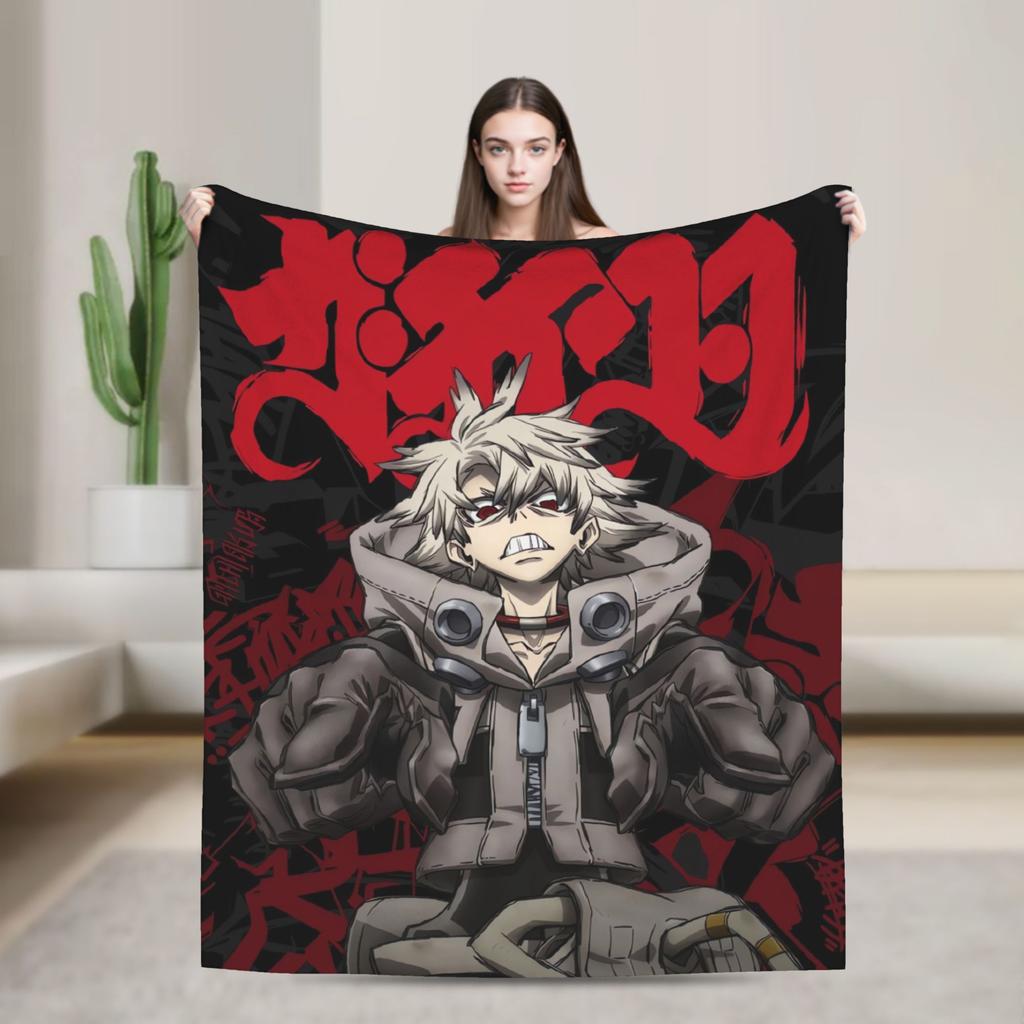 Gachiakutas Anime Warm Blanket Airplane Travel Plush Bedding Throws Graphic Couch Bed Flannel Bedspread Sofa Bed Cover