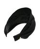 VINGTAINE Wide Satin Hair Headband, Wedding, Party, Accessory, Black, HK-35-BK