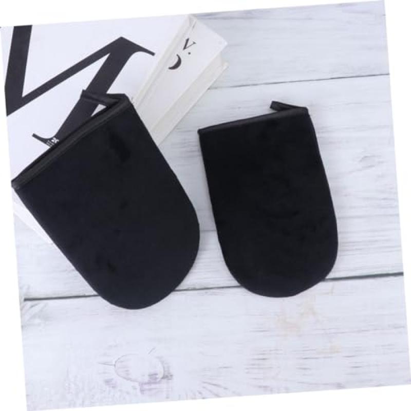 HAPINARY 4stücke Selbstbräunungs-handschuhe Selbstbräunungs-mitts Für Gleichmäßiges Auftragen Von Sonnencreme Für Natürliche Bräune Schwarz