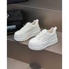 Thick-soled Heightened Breathable Little White Shoes Women's New Versatile Lace-up Air Force Casual Sports Shoes Single Shoe Trend