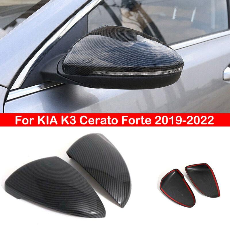 For KIA K3 Cerato Forte - ABS Auto Car Styling Body Side Door Rearview Mirror Cover Cap Horns Shell Housing Sticker Trim