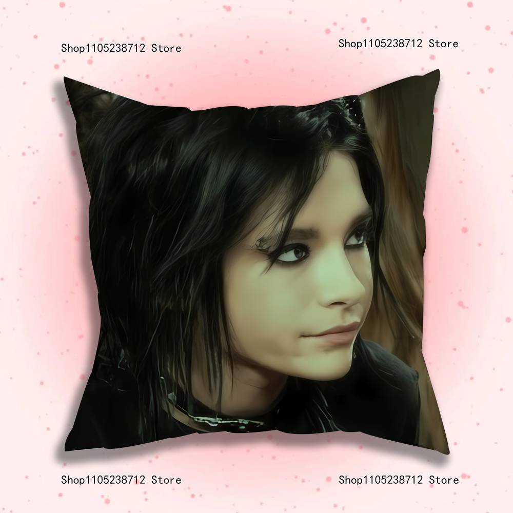 Singer B-Bill K-Kaulitz Anime Pillow Case Anti-dustmite Pillowcase Invisible zipper silky short plush Sofa cushion cover