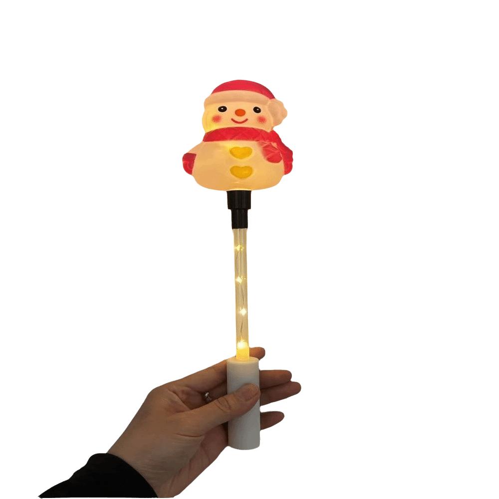 Snowman Handheld Glow Stick Tree Light Up Wand Christmas LED Glowing Stick Holiday Party