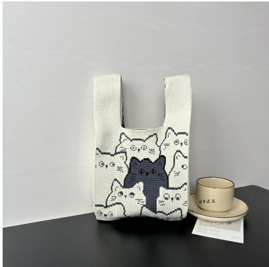 

Новая двухцветная сумка-мешок с цветочным принтом на шнурке: Элегантная плетеная женская сумка кроссбоди в стиле городского шика