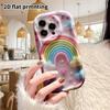 Phone Case: 2D Flat Design Suitable for iPhone 18, 17, 16, 15, 14, 13 Pro Cases, Couple Style, Rainbow Clouds, Christmas and Halloween Gifts