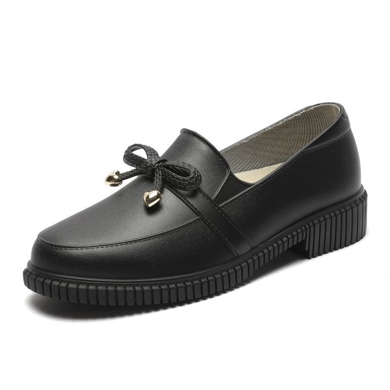 Fashion Stylish Bowknot Rain Shoes Women's Comfy Low Heels Rainshoes Woman Soft Kitchen Galoshes Lady Anti-skid Slip On Waterproof Shoes