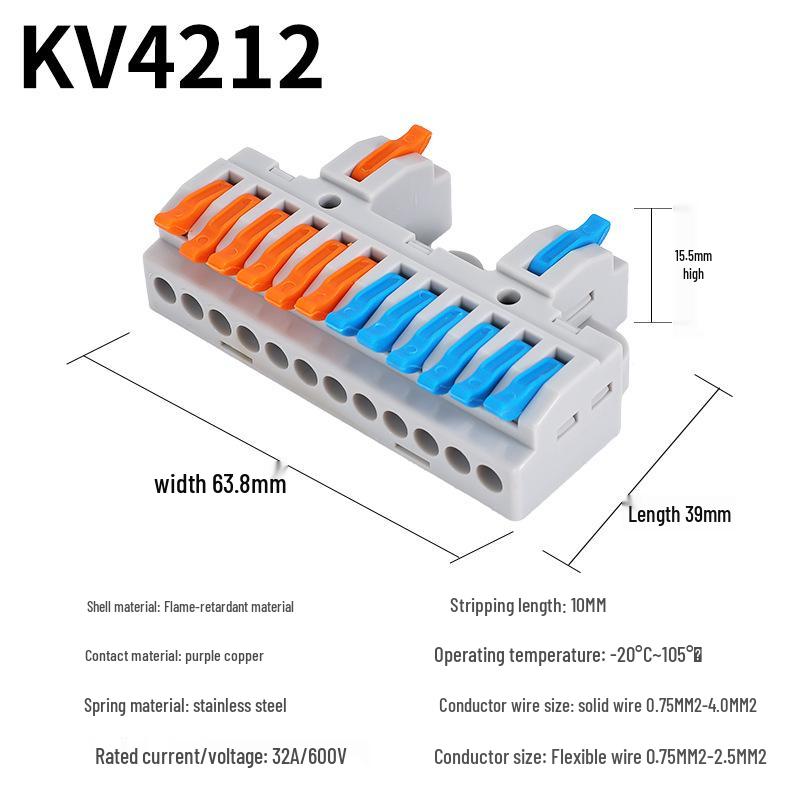 Quick Wiring Terminal KV-426/424 Connector: 2 In 6 Out, 4 Out, 10 Out, 12 Out