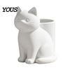 Creative Desktop Storage Solution Cute Cat Pen Holder, 3D Printed Kitten Pencil Cup, Multi-functional Mechanical Balance Holder Organizer for