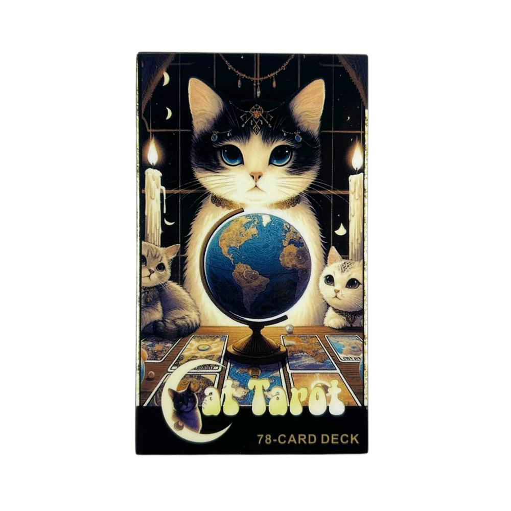 Cat Tarot Cards A 78 Deck English Version Board Games Cards Selfcare for Tarot Readings Easy Deck Fortune Telling Playing Cards