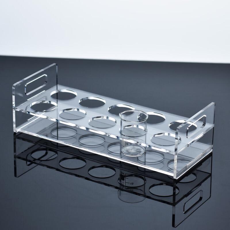 Acrylic Beaker and Measuring Cup Rack with Handle