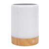 Solar Night Light Efficient Monocrystalline Silicon Solar Panel Wood Grain Table Lamp Lantern for Home Garden Patio
