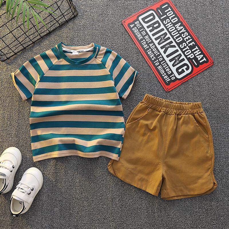 0-5 Years Old Baby Boy and Baby Girl Summer Clothes Set New Korean Style Children Cotton Outfit Suit