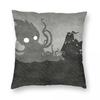 Rainy Ship & Kraken Square Pillowcase Polyester Linen Velvet Printed Zip Decor Pillow Case Home Cushion Cover