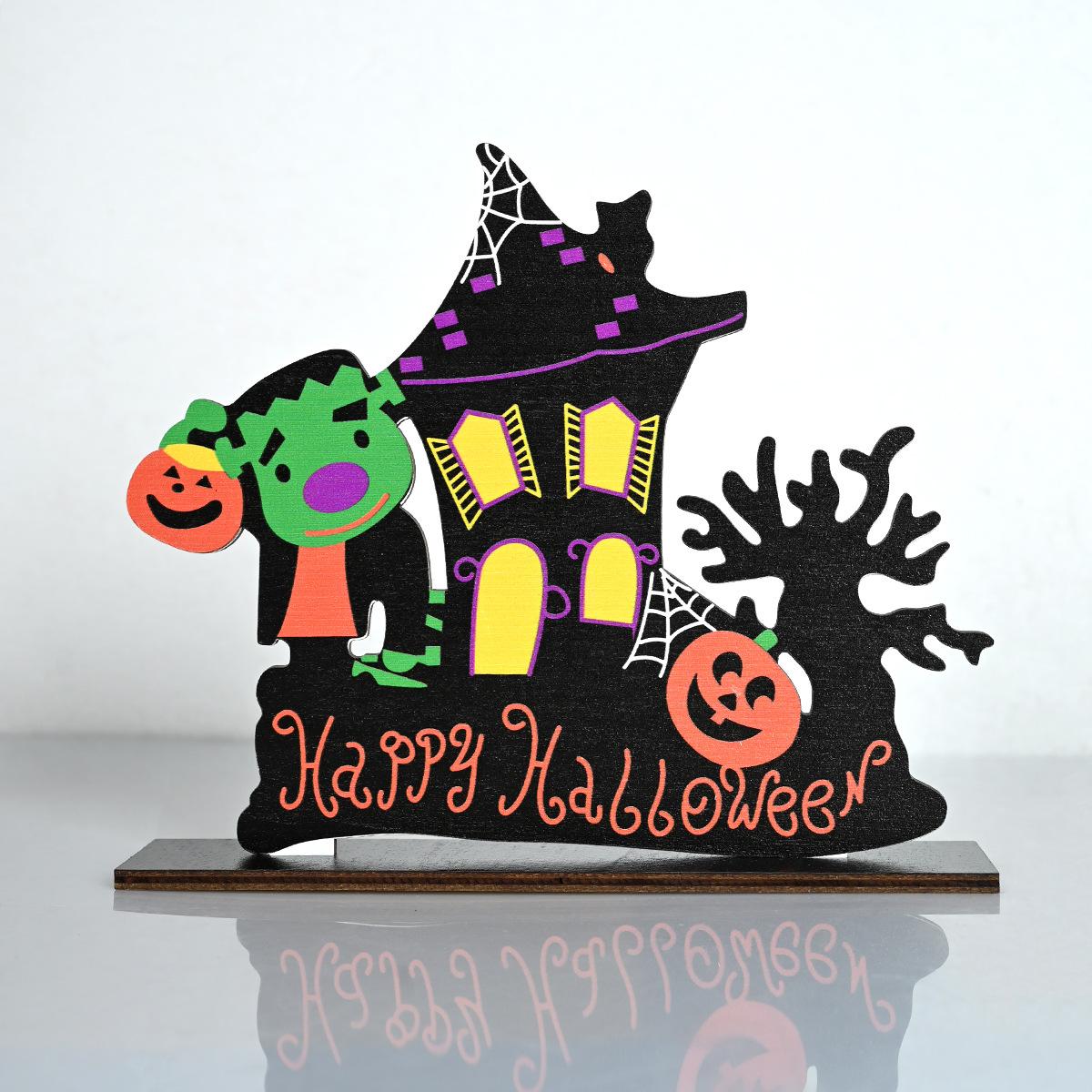 

Украшения для Хэллоуина, Фестиваль привидений, настольные деревянные украшения, украшения для вечеринок