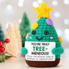 Christmas Positive Energy Doll Crochet Santa Claus Reindeer Handmade Knitting Dolls With Card Desktop Ornaments New Year Gift