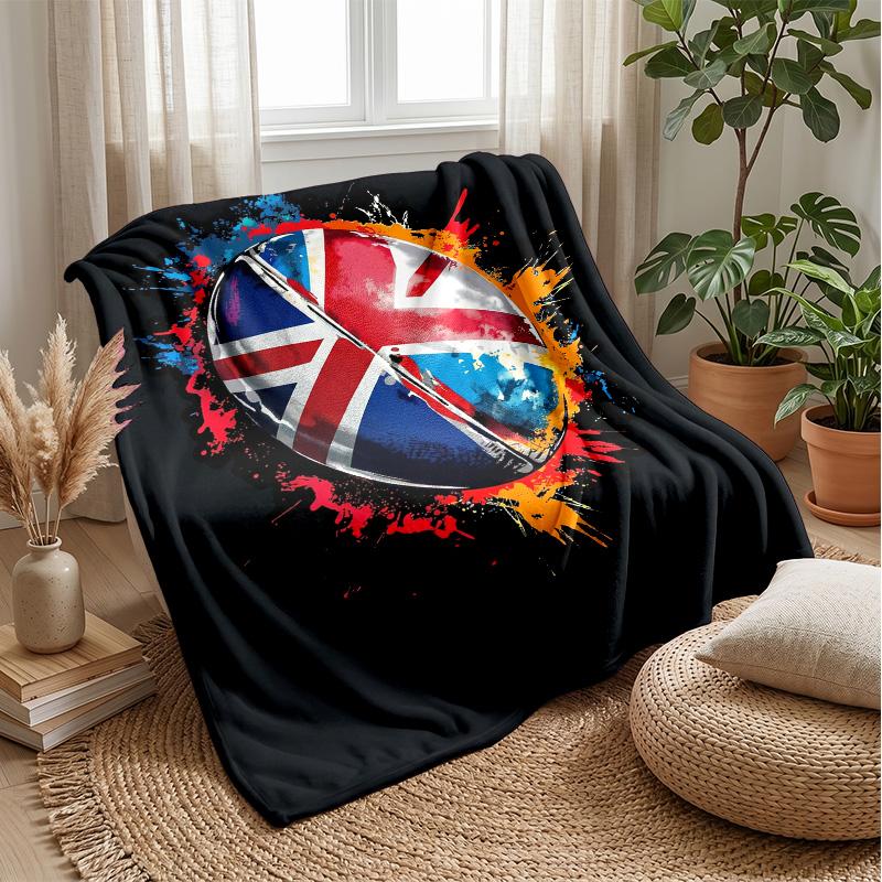 Rugby Antelope Stadium Theme blanket Lightweight Warm Flannel Blanket Decorative Throw Blanket for Home Decoration