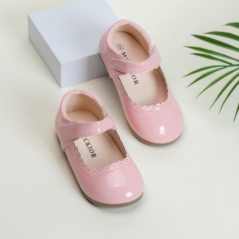 Children Princess Shoes Spring Autumn Classic Girls Leather Shoes Wedding Party Kids Causal Ballet Flat Shoes Shallow Non-slip
