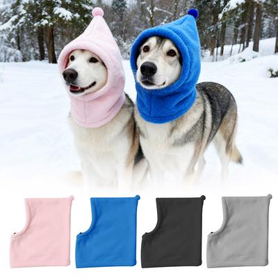 S/M/L Winter Warm Pet Hat for Medium Large Dogs Polar Fleece Dog Soothing Hood for Outdoor Adventure Pet Accessory