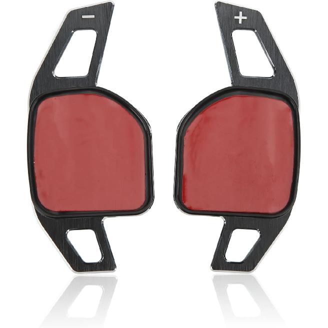 1 Pair Steering Wheel Shift Paddles, Brushed Cutting Aluminum Alloy Paddle Shifter Extension, for 8V S4 S5 B8.5 S6 S7 C7 2013 2016 (Black)