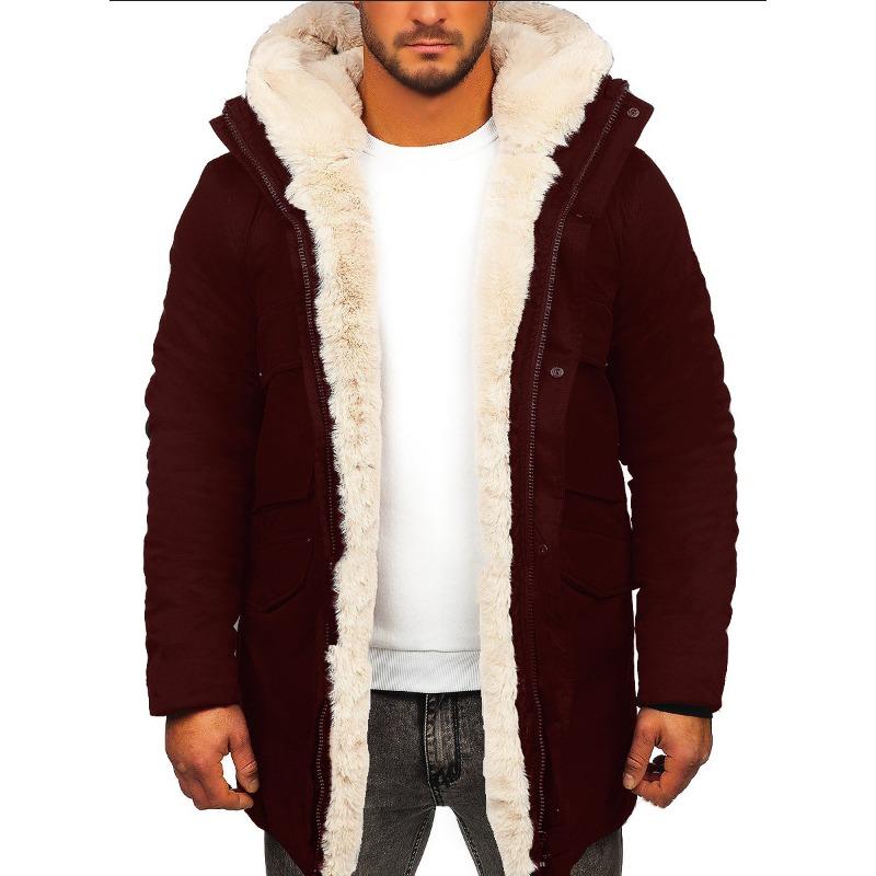 Order surge fur integrated hooded jacket thickened warm jacket wish imitation leather fleece cotton coat