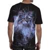 Summer Round Neck 3D Cat Printed Top Fashionable Casual Short Sleeved Men's T-shirts