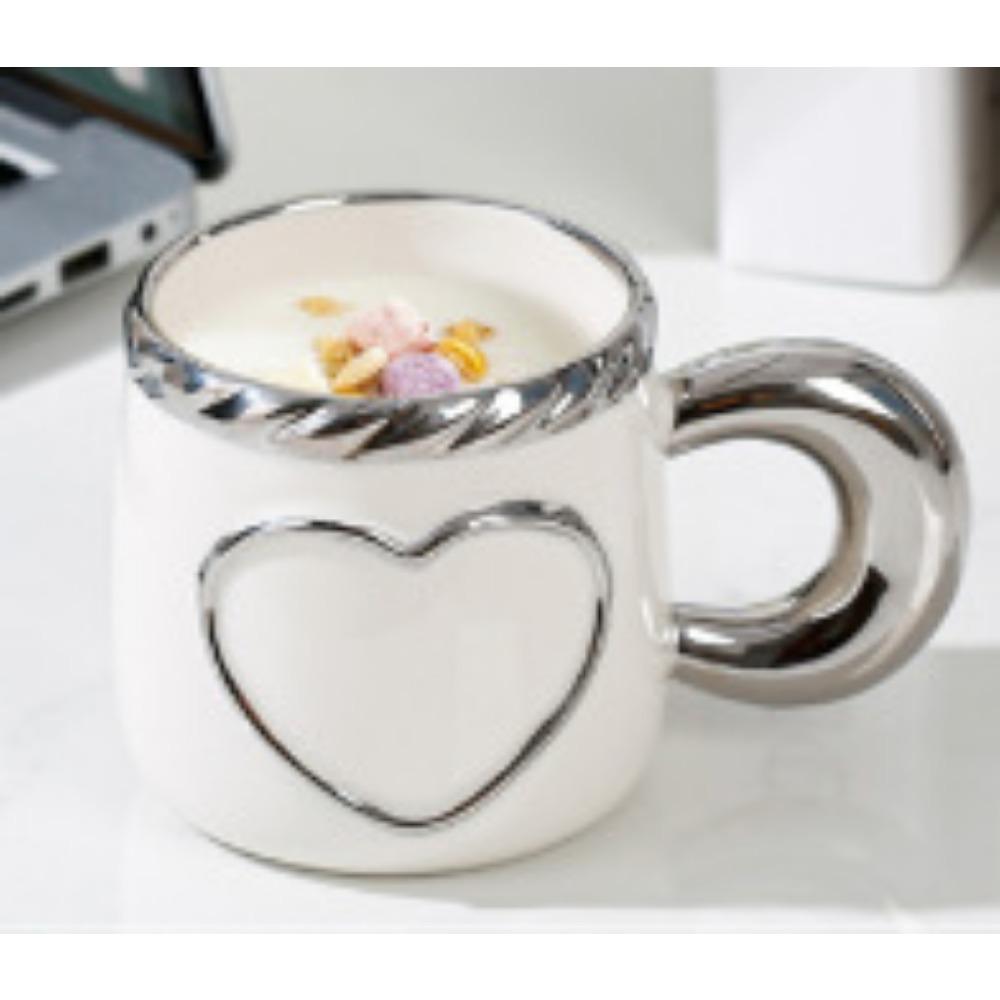 Cupa Ceramică Suvenir Cadou de Ziua Îndrăgostiților Galvanizare Cană Iubire Cupă Apă pentru Cuplu de Uz Casnic Ceașcă de Cafea Cutie Cadou