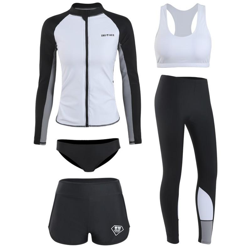 Wetsuit Rash Guard Long Sleeve Short Pants Quick Dry Sun Protection Men Women Surfing Diving Swimming