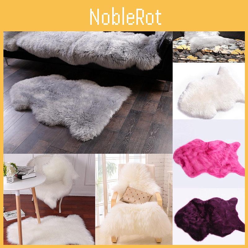 Premium Quality Soft Fluffy Wool Sheepskin Mat For Cozy Bedroom Decor And Comfort