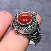 Natural Carnelian Gemstone 925 Sterling Silver Jewelry Ring Size 14 M9c67