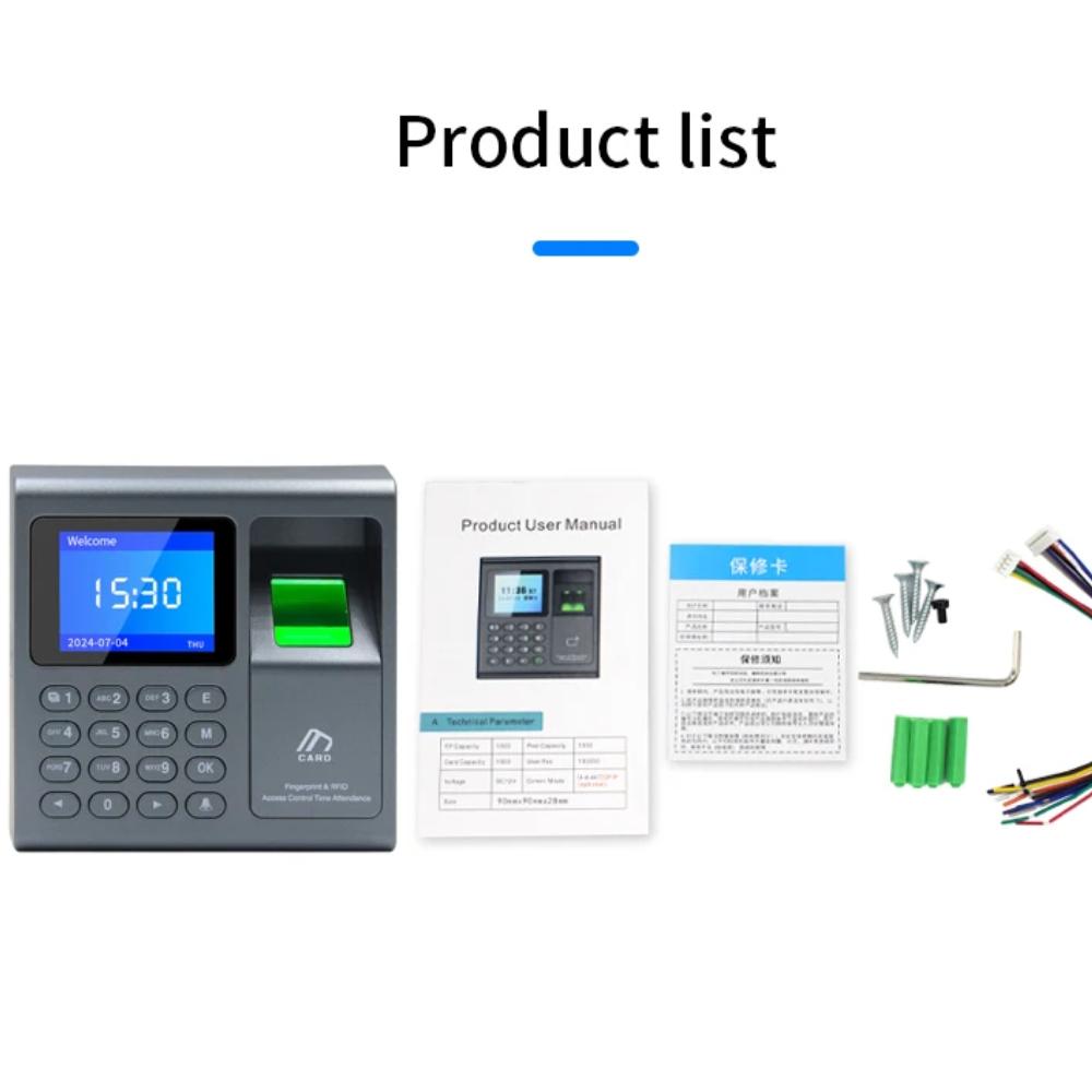 Mini Biometric Fingerprint Access Control 125khz RFID Reader 1000 User USB Time Recorder Attendance Employee Terminal
