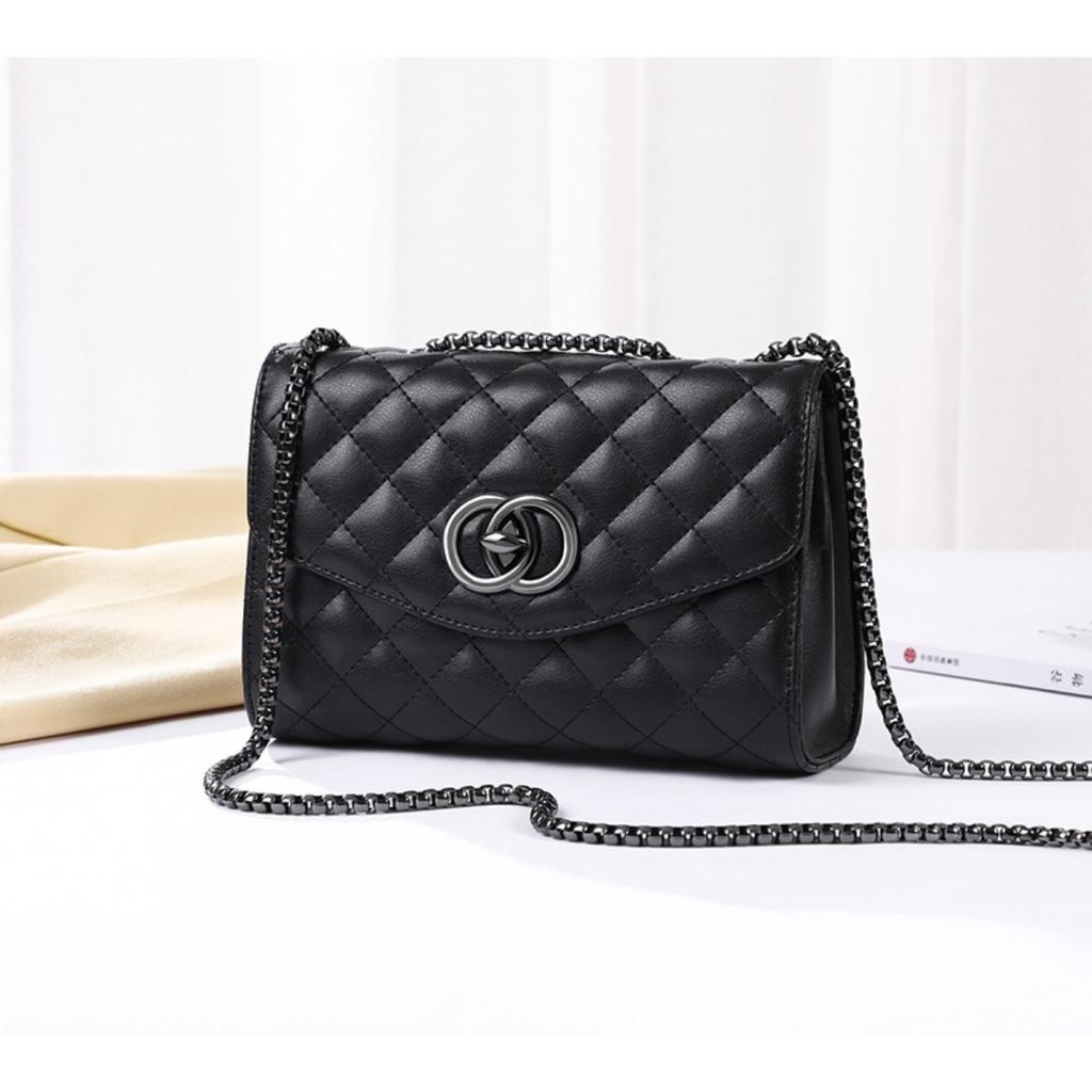 Bag Women's Versatile New 2025 Leather Small Fragrant Rhombus Chain Bag Fashion Shoulder Bag 2025 Crossbody Bag