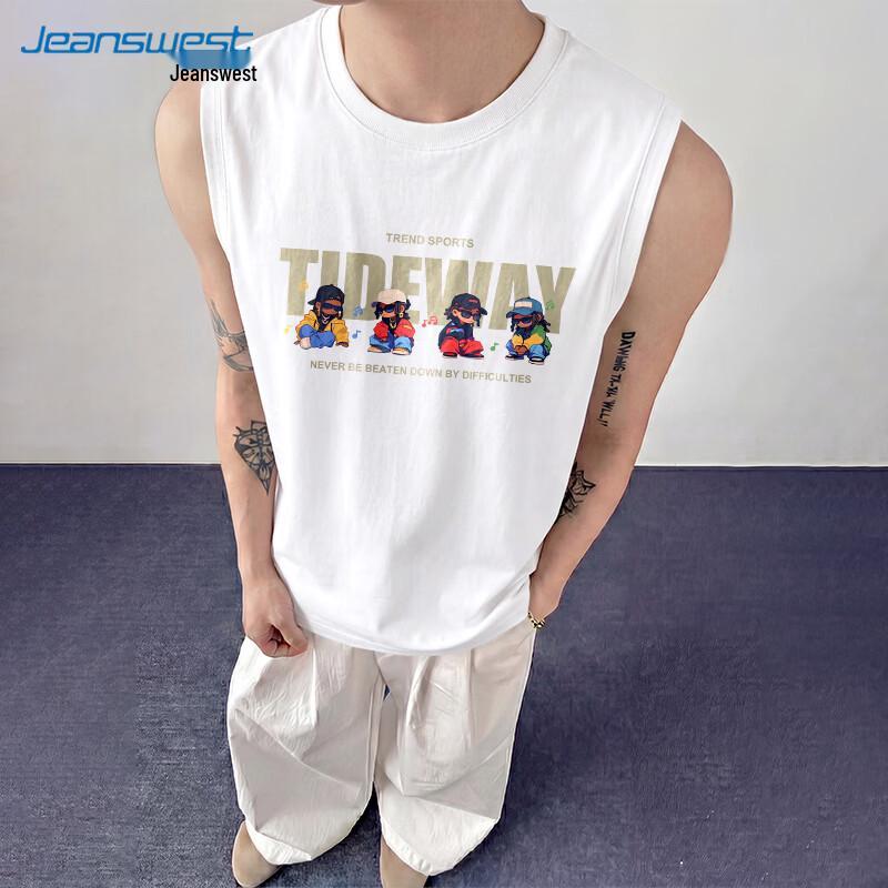 Jeanswest Men s Hip-Hop Figure Print Cotton T-Shirt 3XL