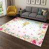Cartoon Ballet Cute Girl Ballerina Carpet Rug for Bedroom Living Room Sofa Playroom Doormat Home Decor,Kid Area Rug Non-slip