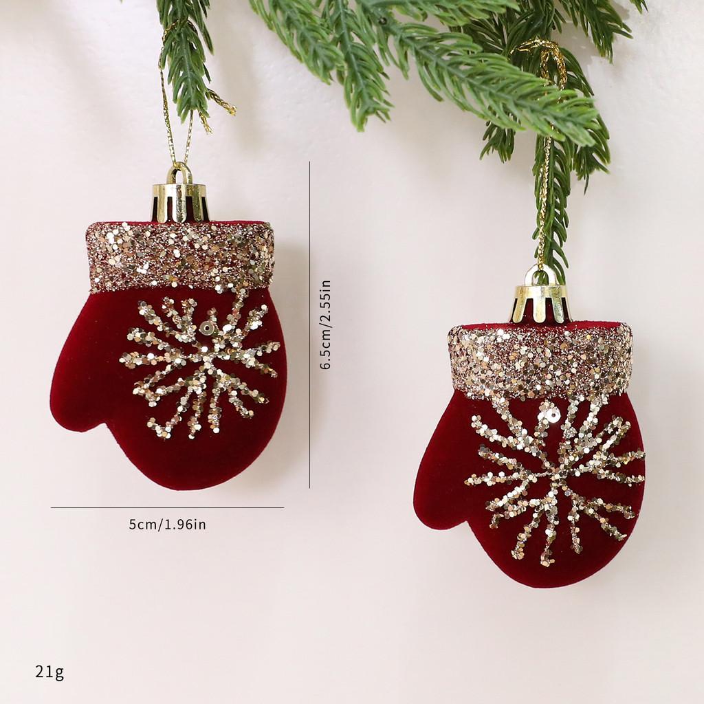 Christmas Tree Ornament Set With Plush Velvet Candy And House Shapes For Festive Decor