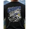Men's Motorcycle T-Shirt with Dirt Rider Back Print - Breathable Short Sleeve Round Neck Casual Riding Apparel Suitable for Dirt Enthusiasts, Off-