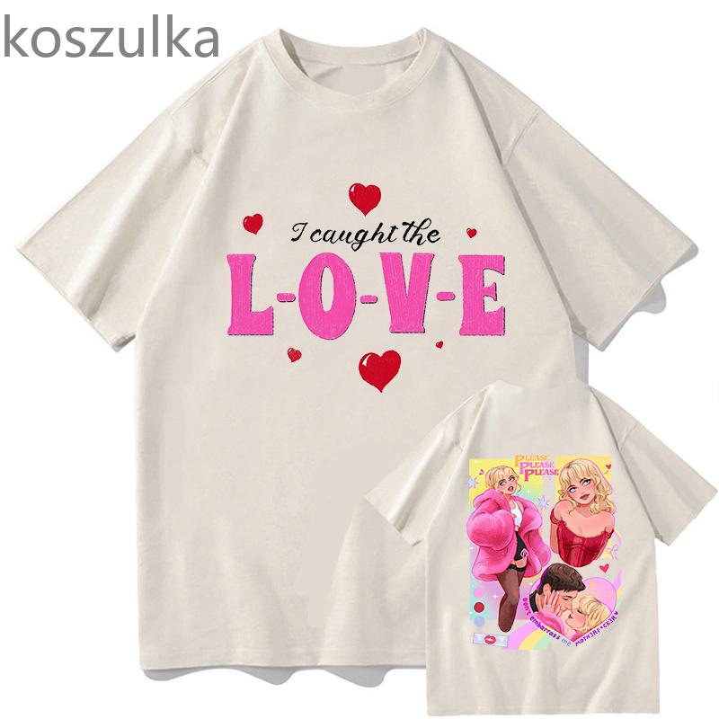 

Sabrina Carpenter Love T Shirts Summer Unisex Fashion Tshirt Cotton T-shirts Four Seasons Manga Comic Streetwear 3XL