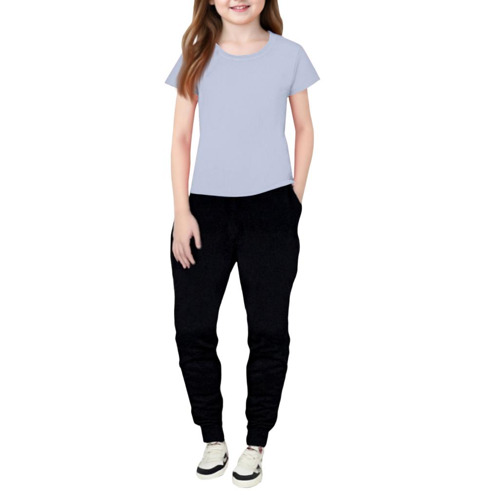 Girls' 2,Piece Set , Short Sleeve Tee & Pants Outfit