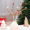 2pcs Red Green White Artificial Candy Cane Branches Lifelike Xmas Tree Garland Ornaments  Xmas Decor