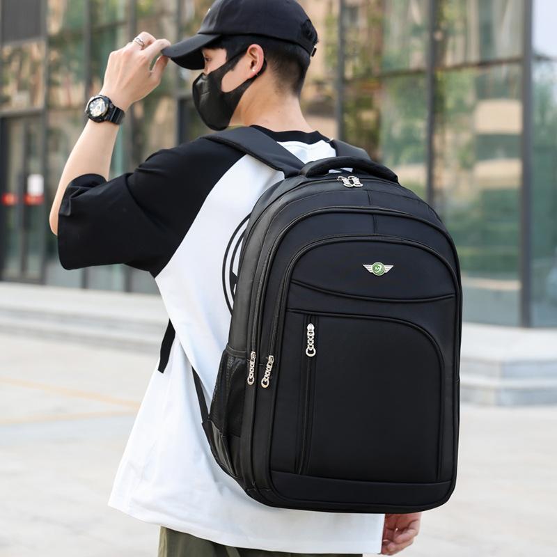 Men's backpack Oxford cloth business trip computer bag business backpack high-end large-capacity male student schoolbag